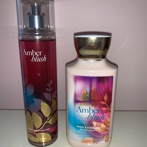 Bath & Body Works Amber Blush Body Spray & Lotion